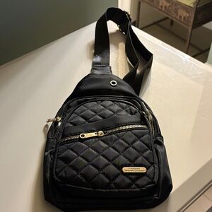 Black Quilted Crossbody Bag